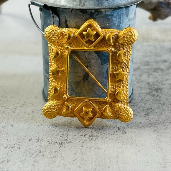 Vintage Leslie Block Prip Star and Moon Brooch - Picture 9 of 10